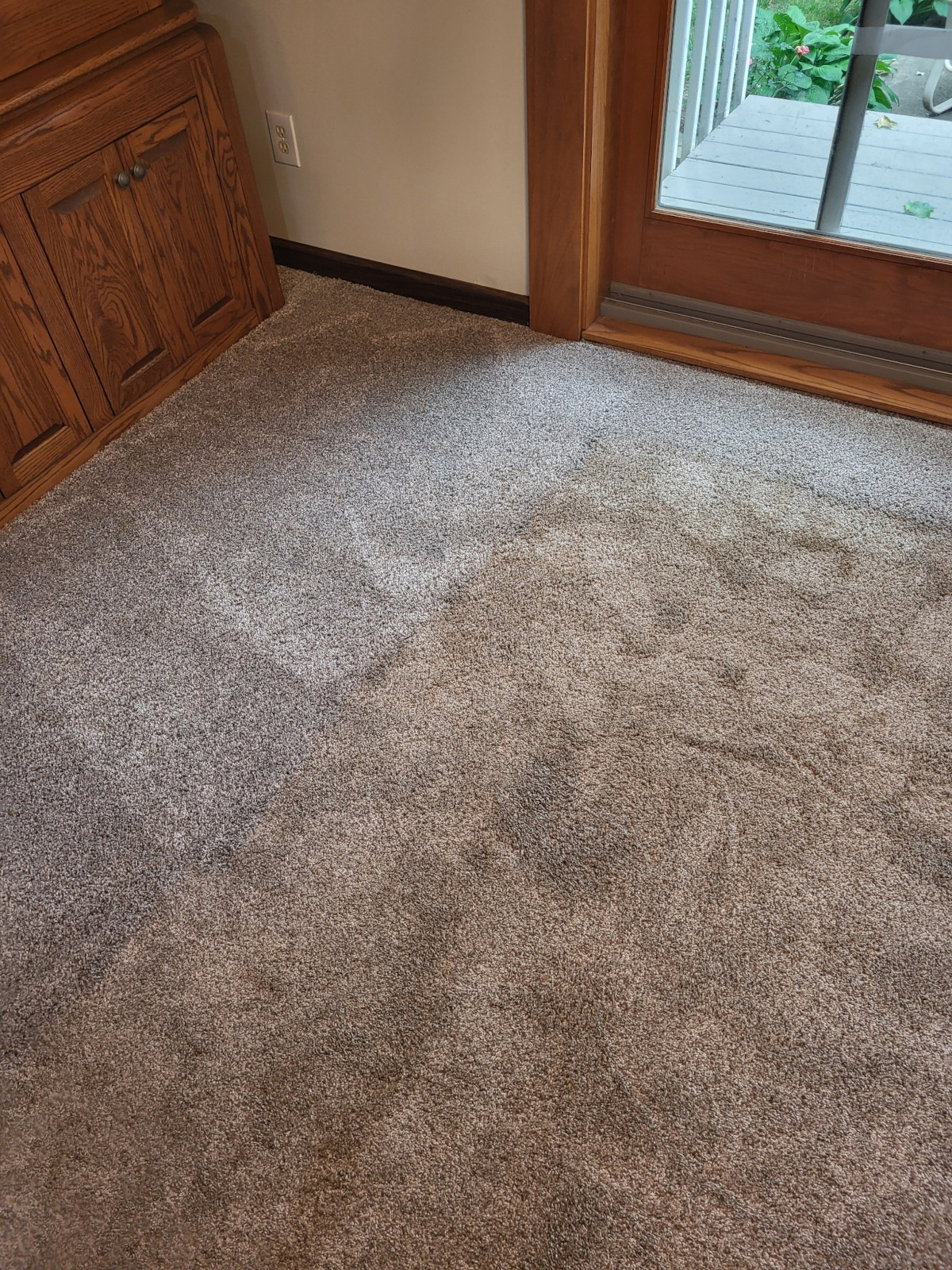 Finishing Touch Residential Carpet Cleaning In Progress